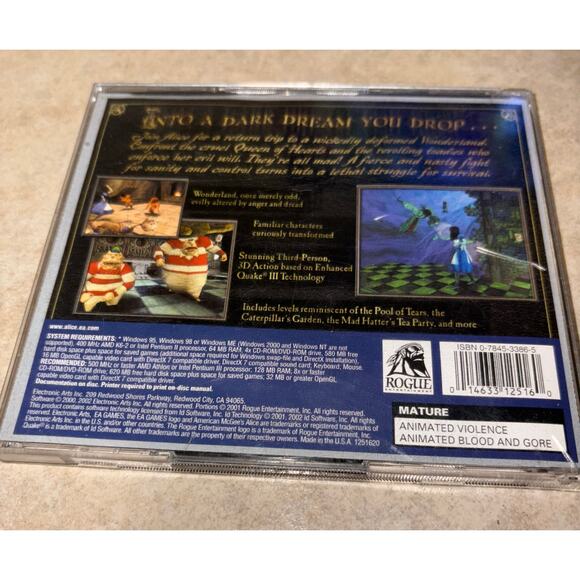American McGee’s Alice video game PC mature 2001 2 disc - Picture 2 of 5